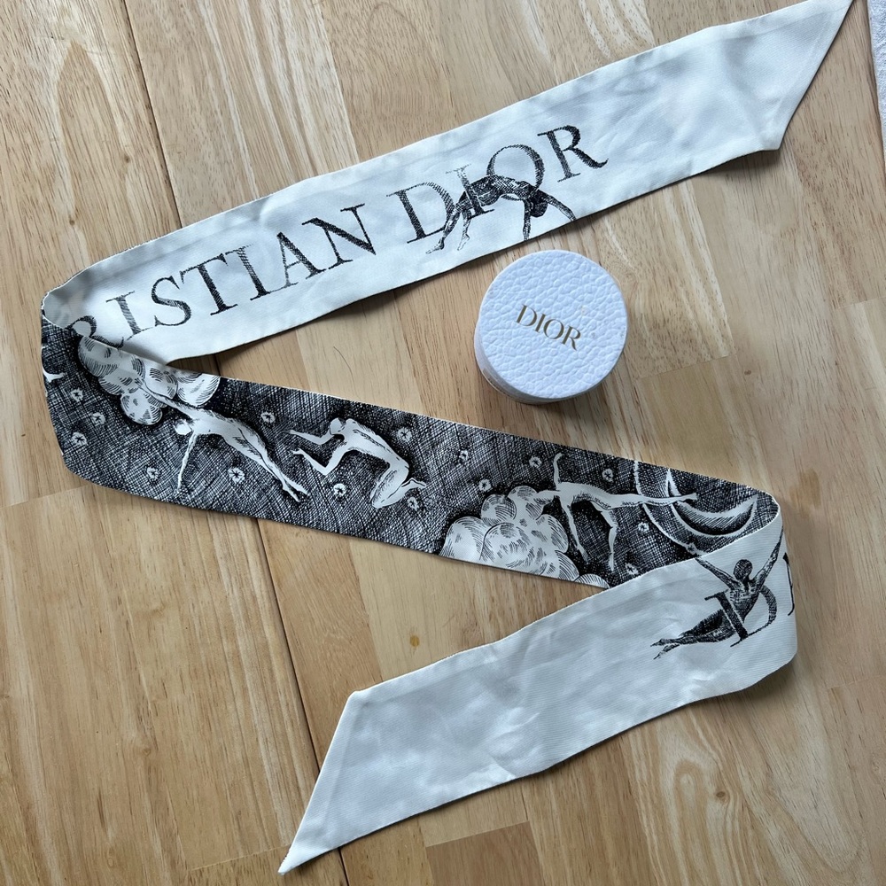 Dior Silk Twilly - Danse (black and white)